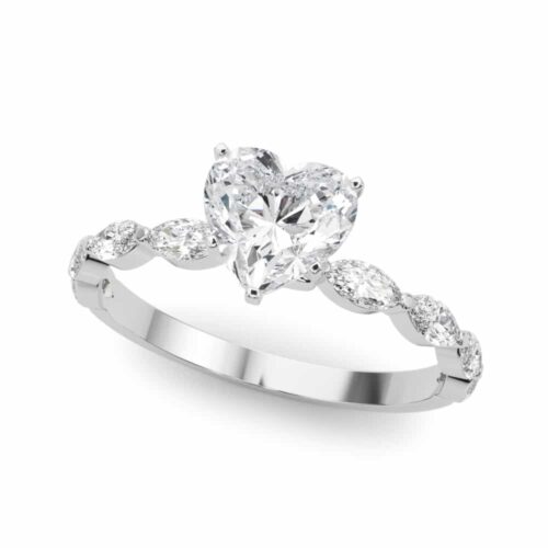 טבעת אירוסין LOVE לב